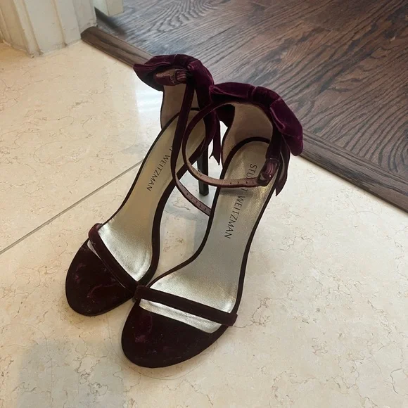Stuart Weitzman Women's Burgundy Heels - Picture 1 of 4